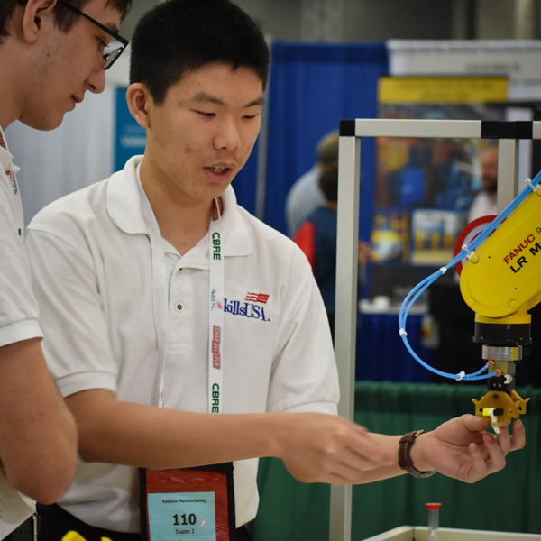 College student at SkillsUSA competition